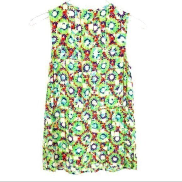 CAbi | Green Kaleidoscope Pattern Sleeveless Tank Top Size Small - Picture 2 of 8